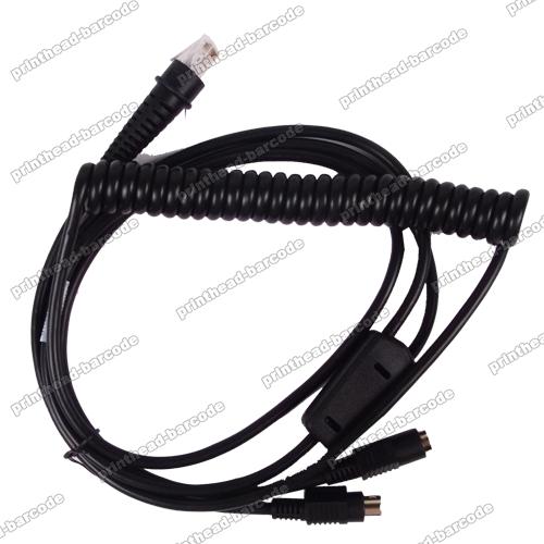 Coiled PS2 Keyboard Wedge Cable for Honeywell 4600g 4620G 4820G - Click Image to Close